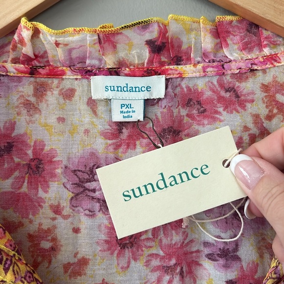 NWT Sundance Ingrid Effortless Dress size PXL Yellow Pink Boho - Picture 2 of 9